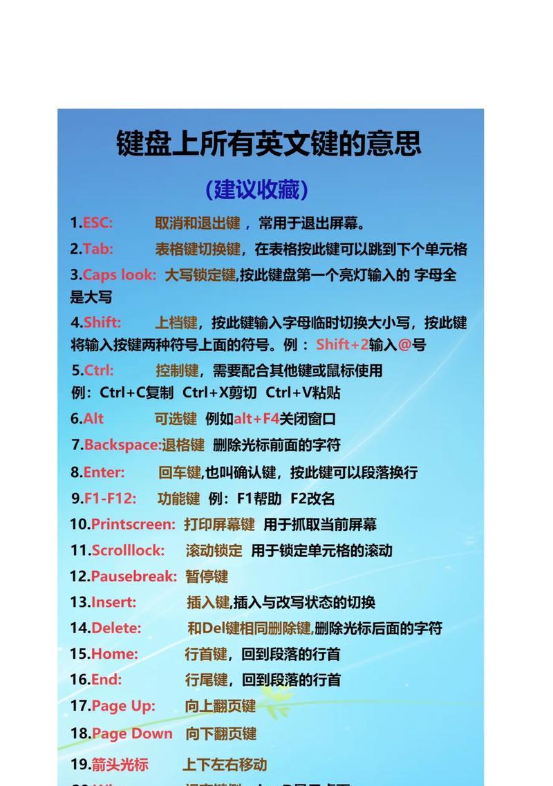 系统键盘快捷键有哪些？